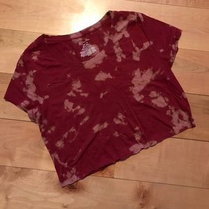 Bleach Tie Dyed Cropped Tee